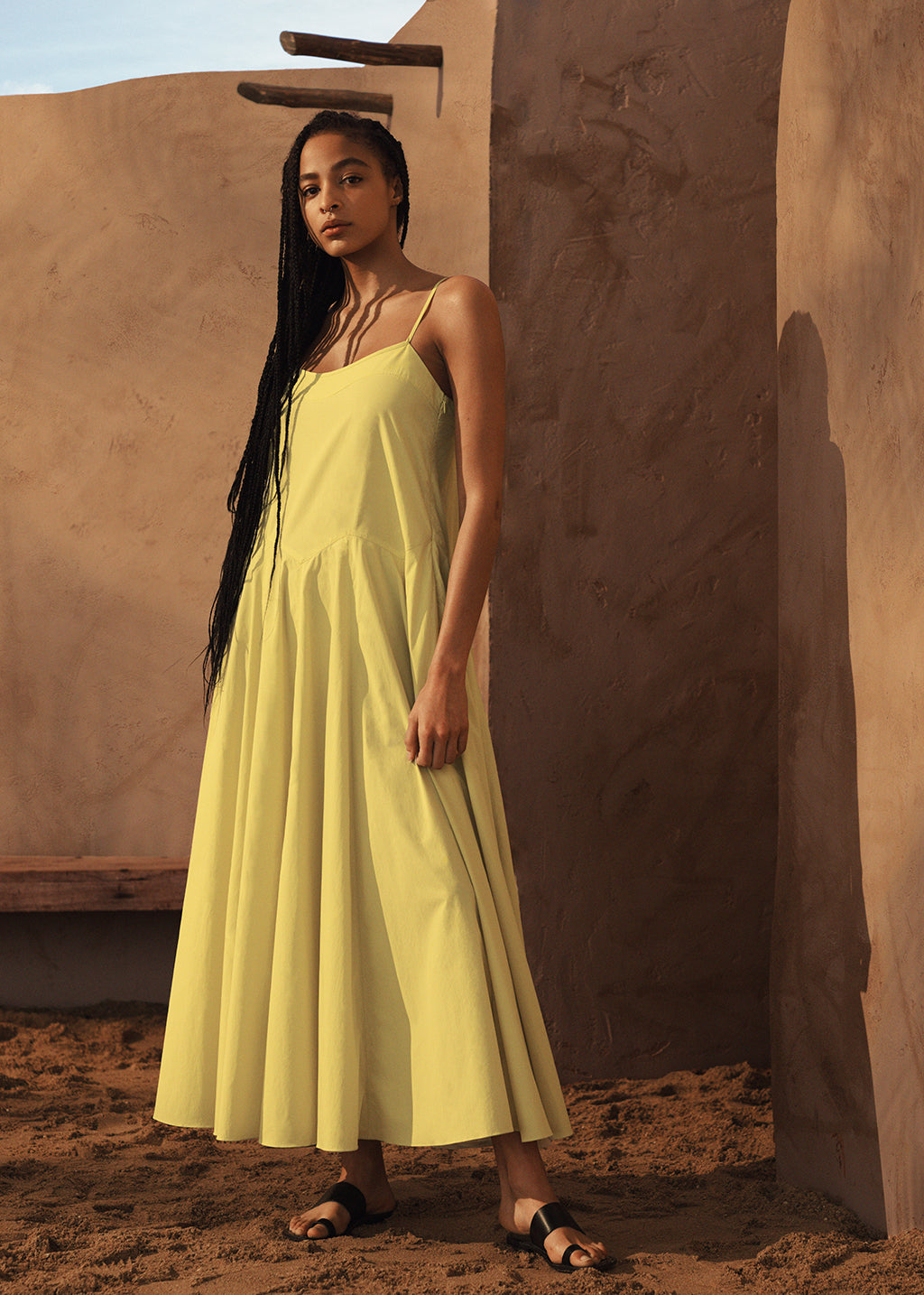 ☆three graces London☆Cotton Sun dress THREE GRACES LONDON Rhian leather-trimmed cotton-voile