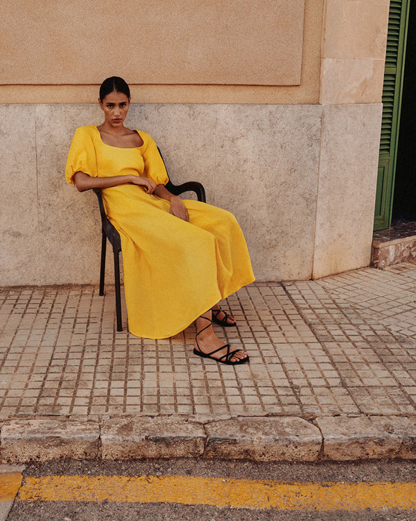NELL DRESS IN SUNNY YELLOW