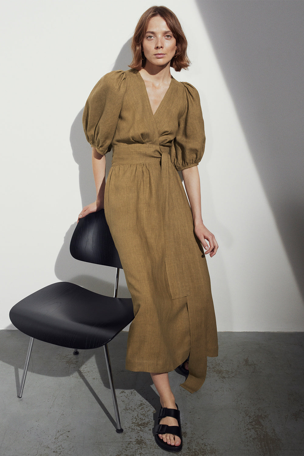 Aspen Dress in Dijon Three Graces London Aspen Dress in Dijon Three Graces London